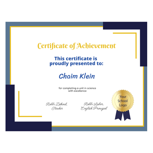 Blue Certificate – Create Your Own – TU Teacher Center